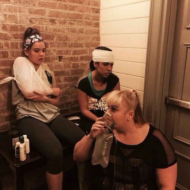 Wilson posted this pic, and we sincerely hope those are movie bandages.
Source: Instagram user rebelwilson