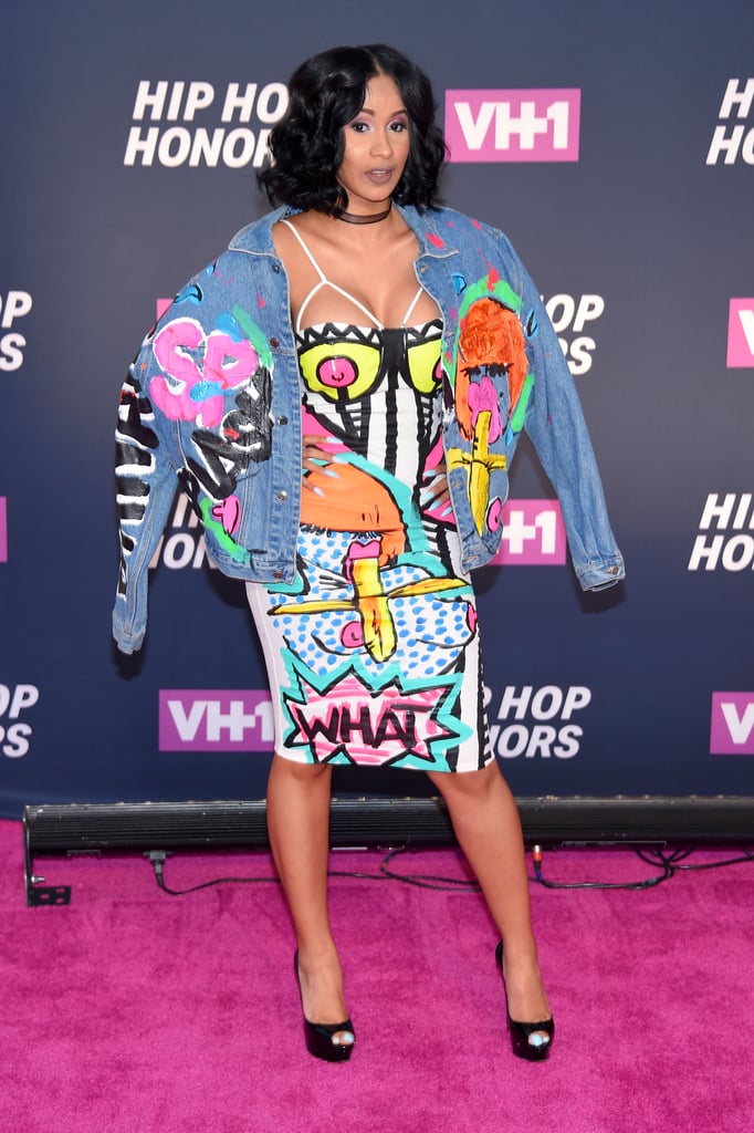 Cardi Attended the 2016 VH1 Hip Hop Honors With Shiny Nails That Matched Her Dress