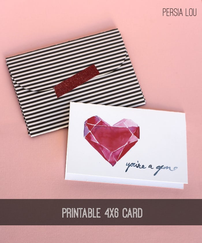 You're a Gem Valentine's Printable
