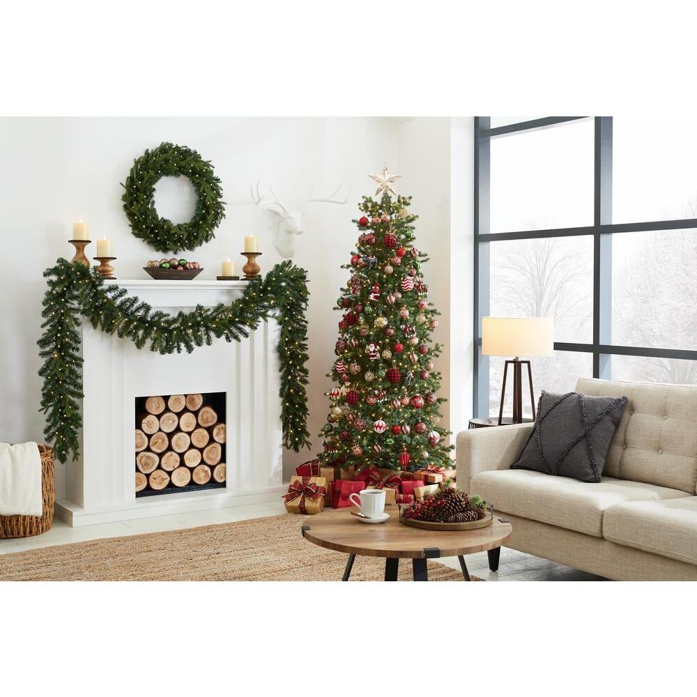 Home Decorators Collection 7 ft Elegant Grand Fir Slim LED Pre-Lit Artificial Christmas Tree