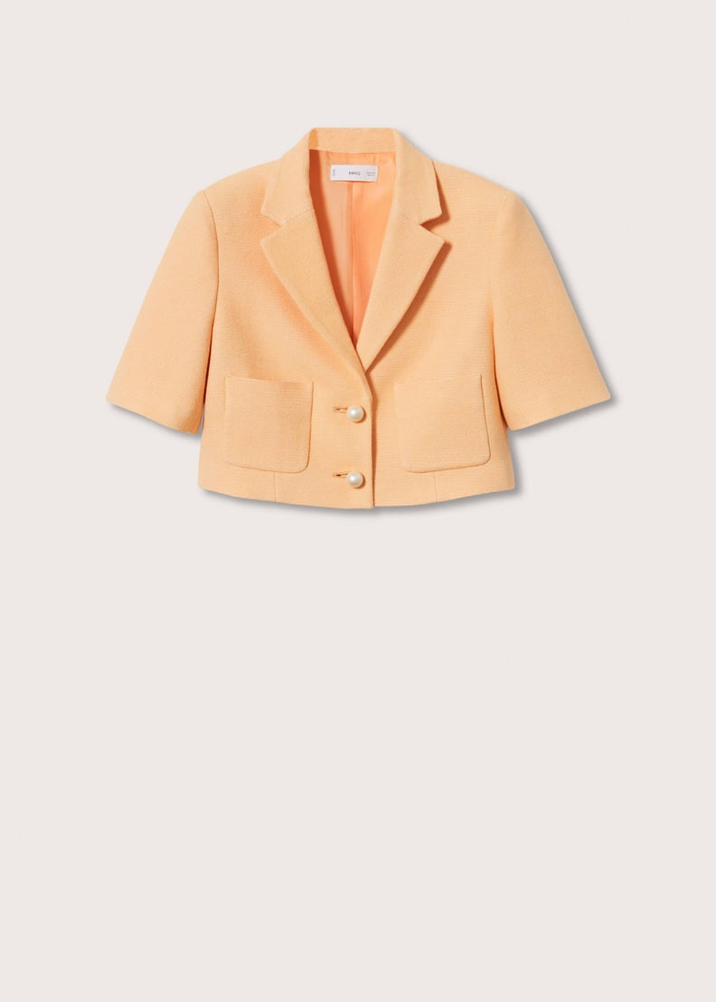 Mango Cotton Suit Blazer