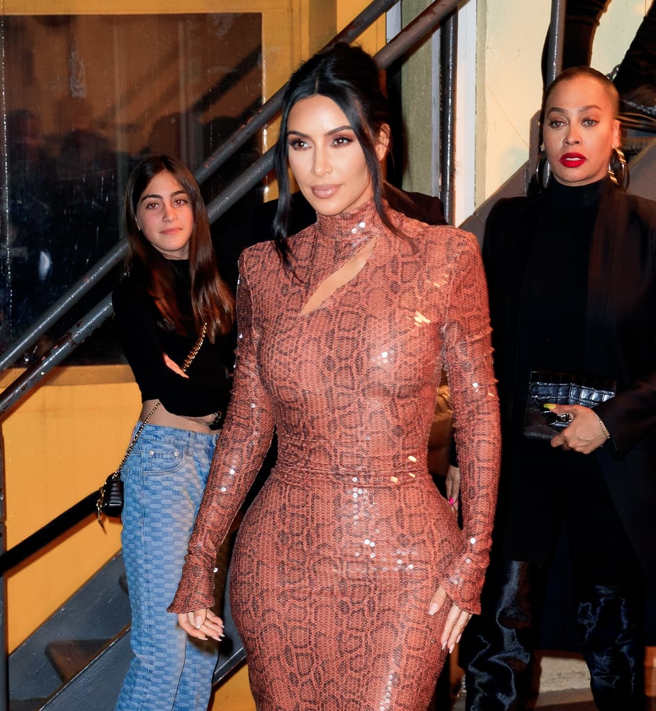 Kim Kardashian Snakeskin Dress by Mugler 2019