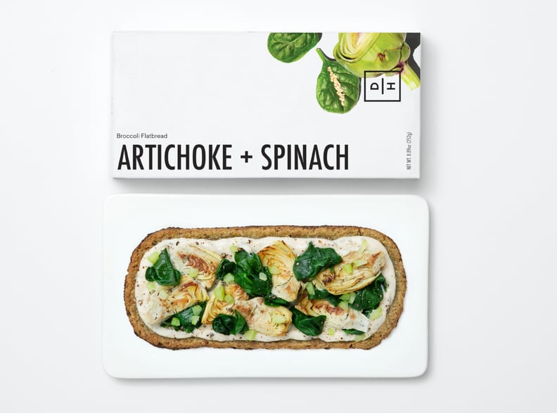 Artichoke + Spinach Flatbread With Broccoli Crust
