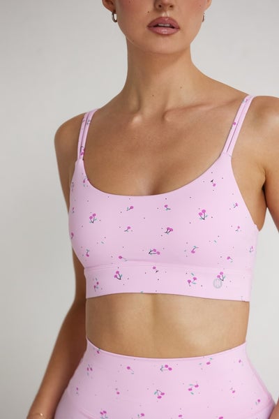 Astoria Luxe Blossom Sports Bra, Cherry