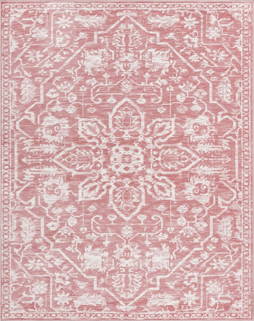 Well Woven Della Blush Vintage Medallion Pattern Area Rug