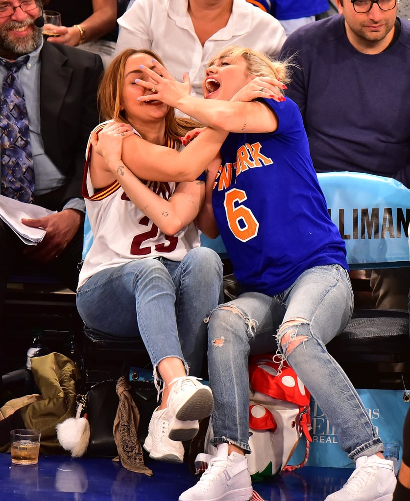 Miley Cyrus and Family at Basketball Game March 2016