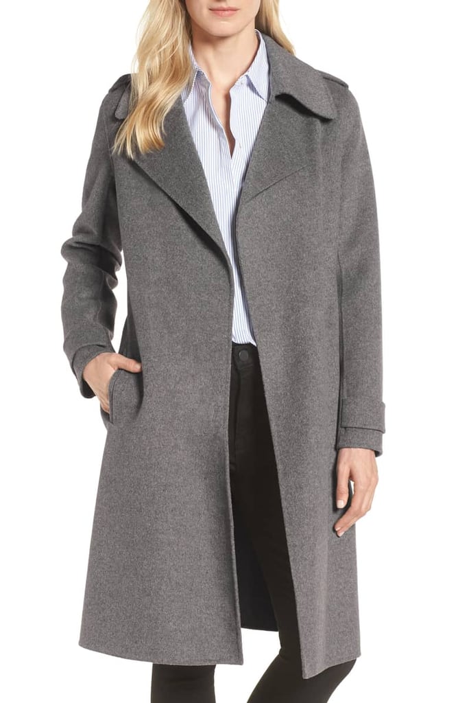 Double Face Wool-Blend Wrap-Front Coat | Jackets to Wear With Dresses ...