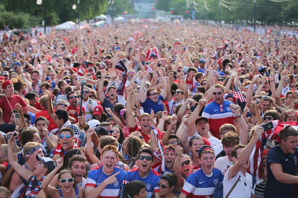 World Cup fans gathered in Chicago's Grant Park to watch the US men's national team's game against Portugal.