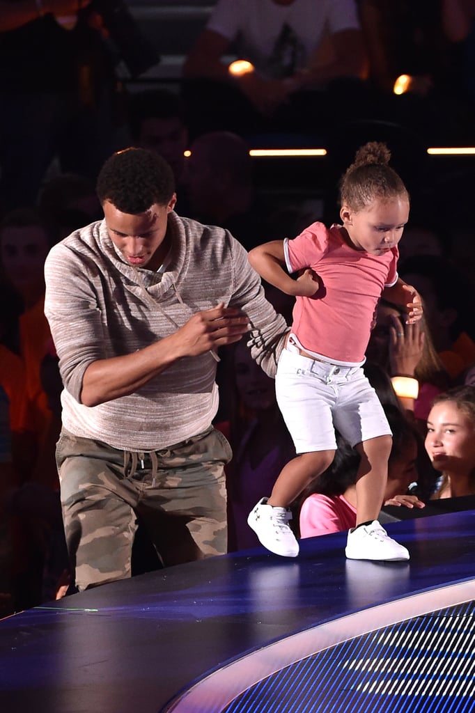 Stephen and Riley Curry at Kids' Choice Sports Awards 2015