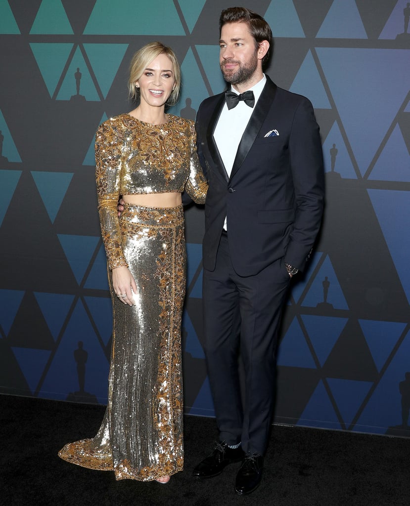 John Krasinski and Emily Blunt at the Governors Awards 2018