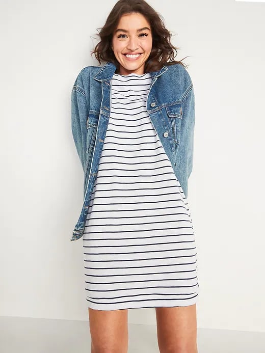 Old Navy Vintage Sleeveless Striped T-Shirt Shift Dress