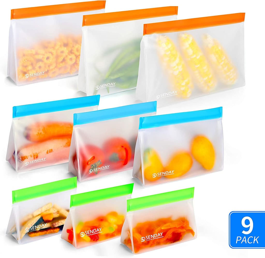 9 Pack Stand Up BPA-Free Reusable Storage Bags