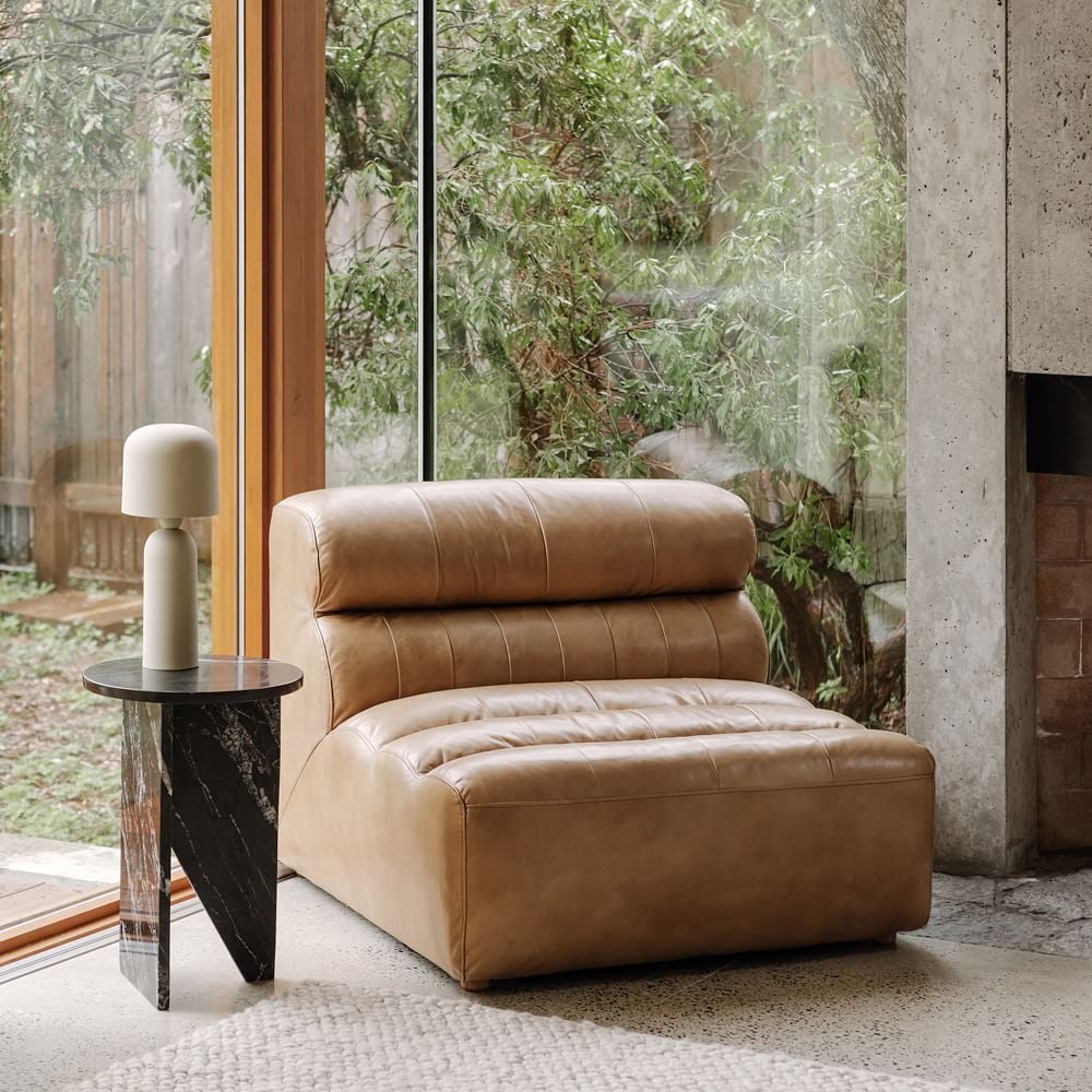 West Elm Angled Base Marble Side Table