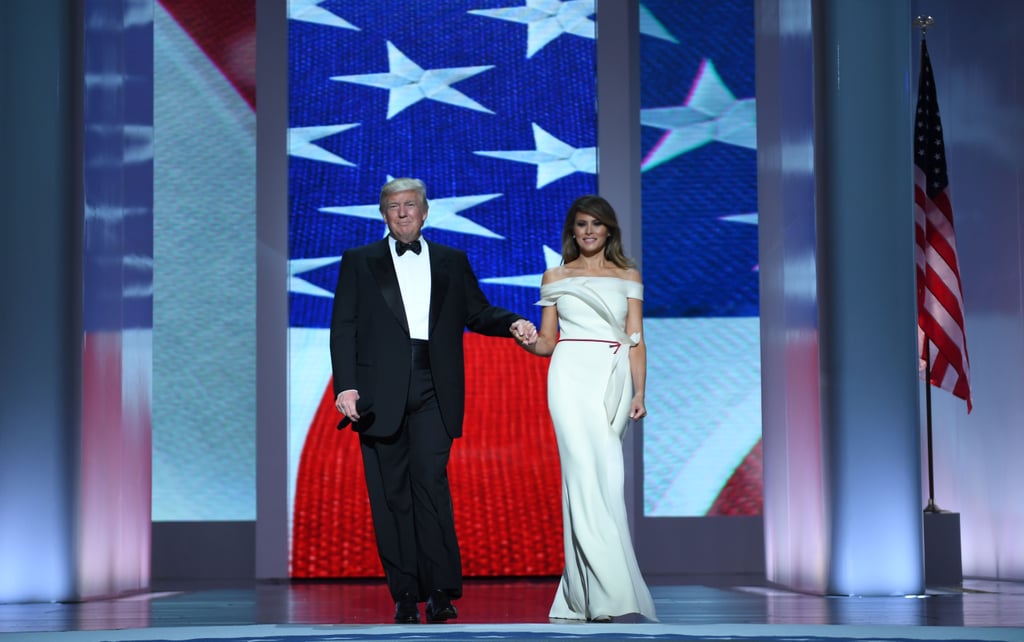 Melania Trump's Herve Pierre Inauguration Dress 2017