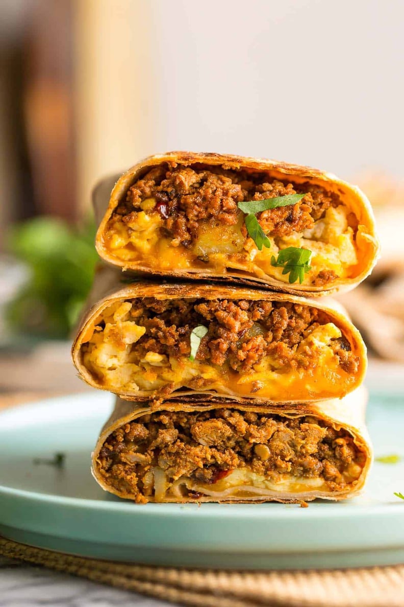 Turkey Chorizo Breakfast Burritos