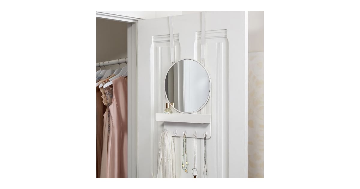 Over The Door Mirror With Storage Best Dorm Essentials From Pottery