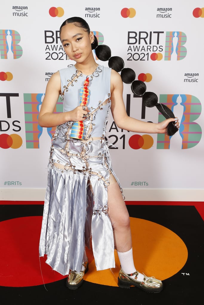 Griff's Jeweled Bubble Braid at the 2021 BRIT Awards