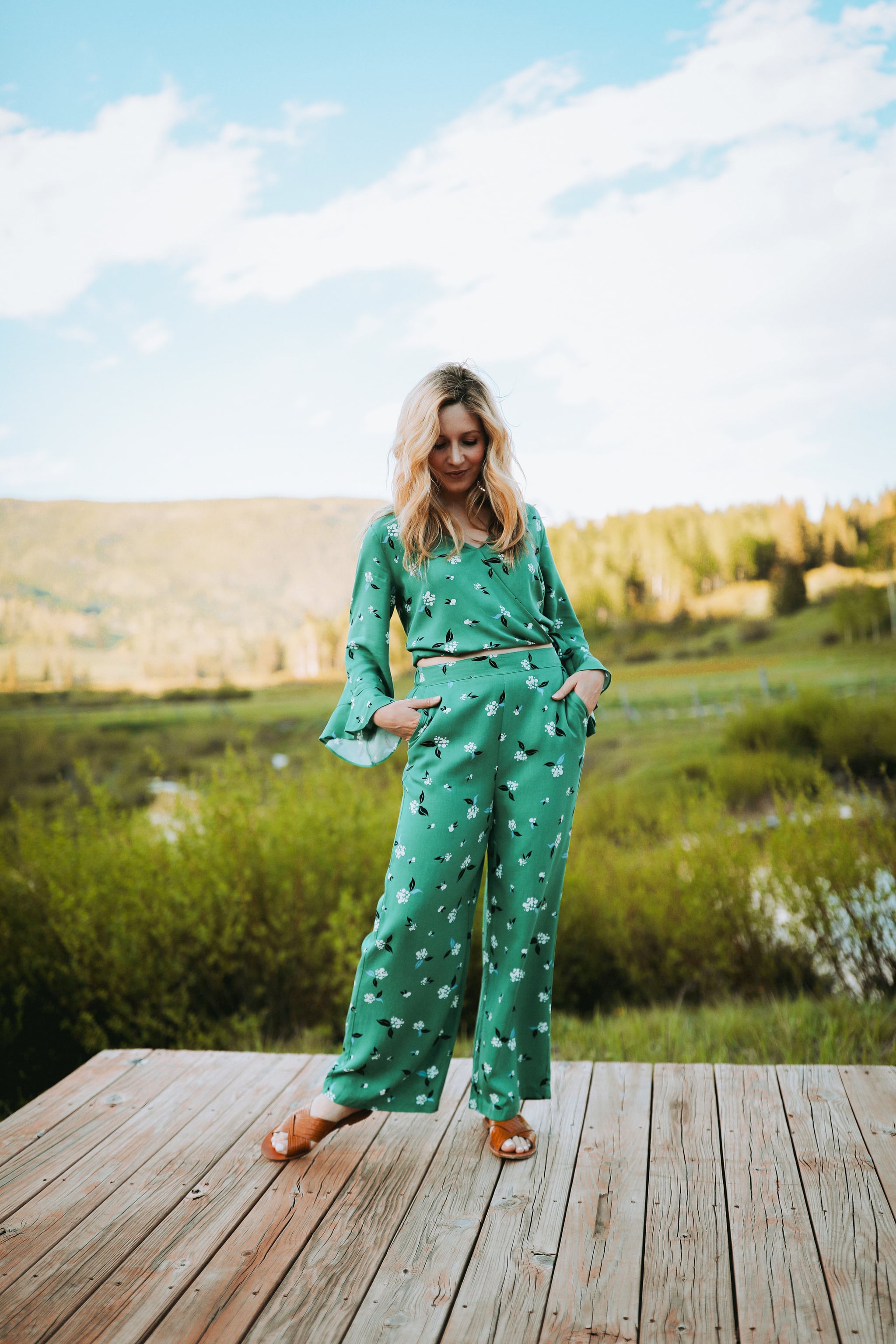 The 2-Piece Set: A Wrap Top and Pants 