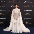 Gemma Chan Carried This Angelic Louis Vuitton Dress Off the Runway Like Poetry in Motion
