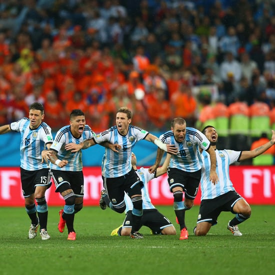 Argentina Team Celebrates After Beating the Netherlands