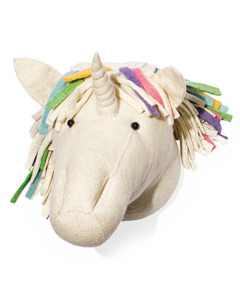 stuffed unicorn wall mount