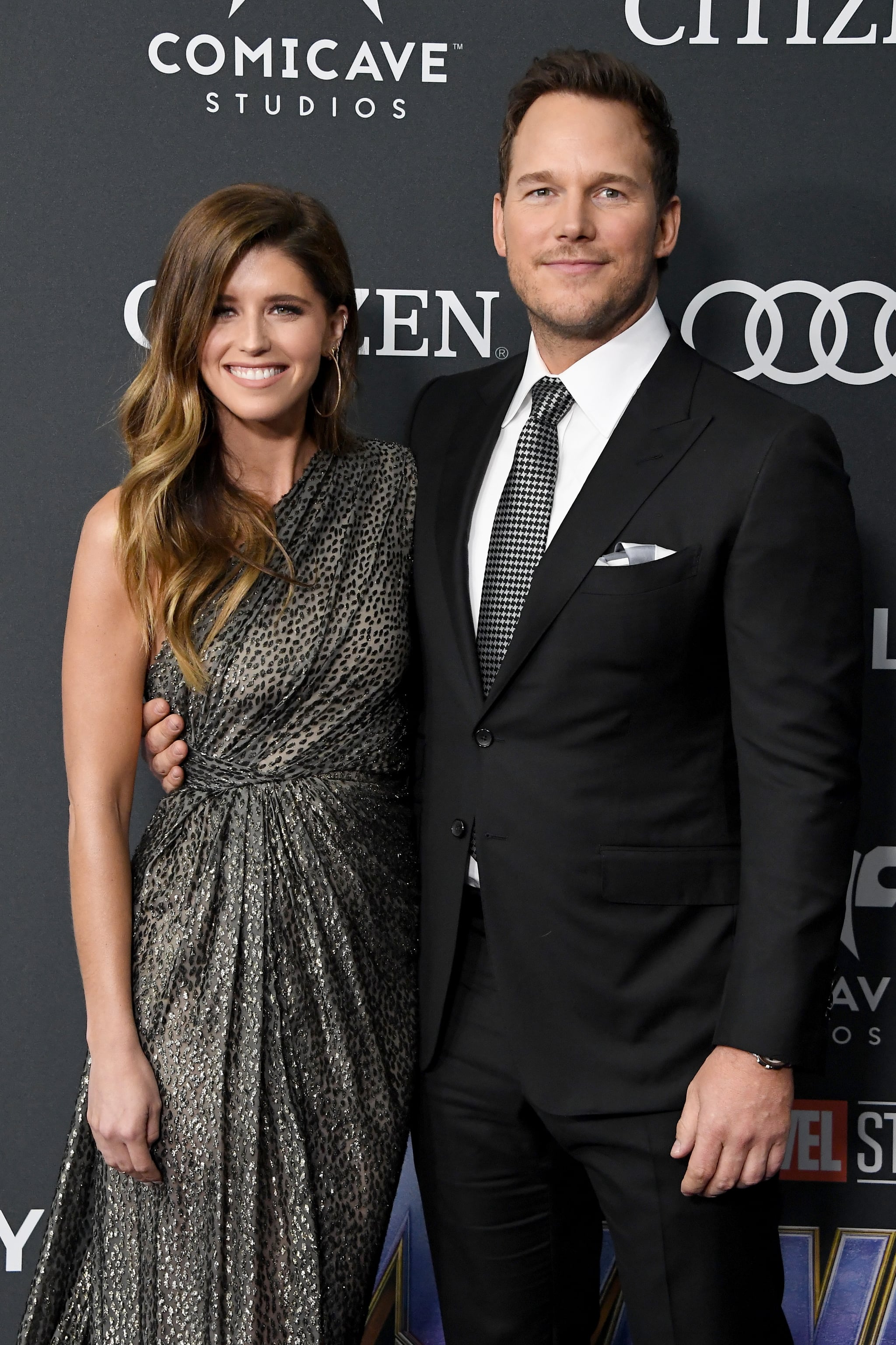 LOS ANGELES, CA - APRIL 22:  Katherine Schwarzenegger (L) and Chris Pratt attend the world premiere of Walt Disney Studios Motion Pictures 