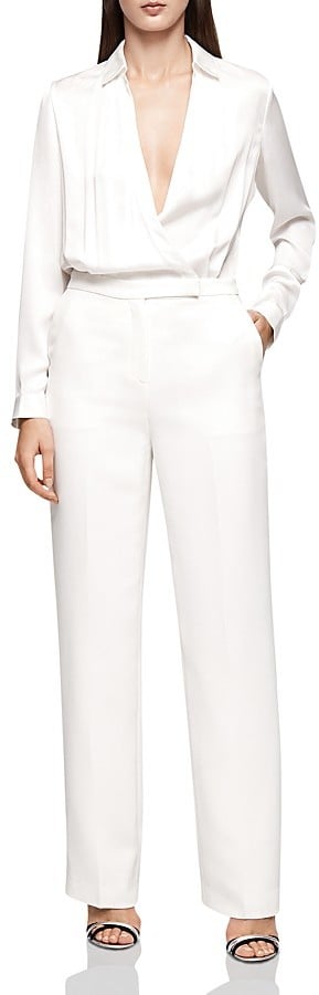 Reiss Imie Crossover-Front Straight-Leg Jumpsuit