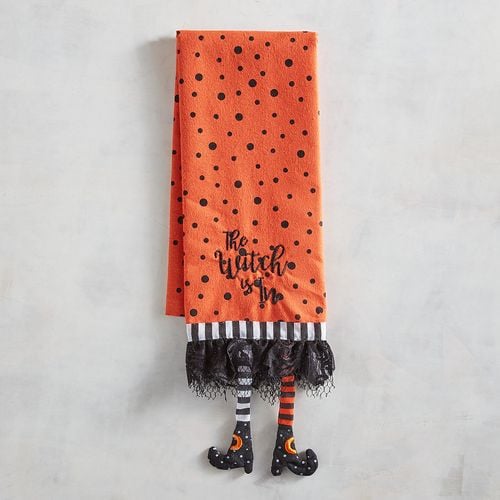 Witchy Legs Halloween Tea Towel