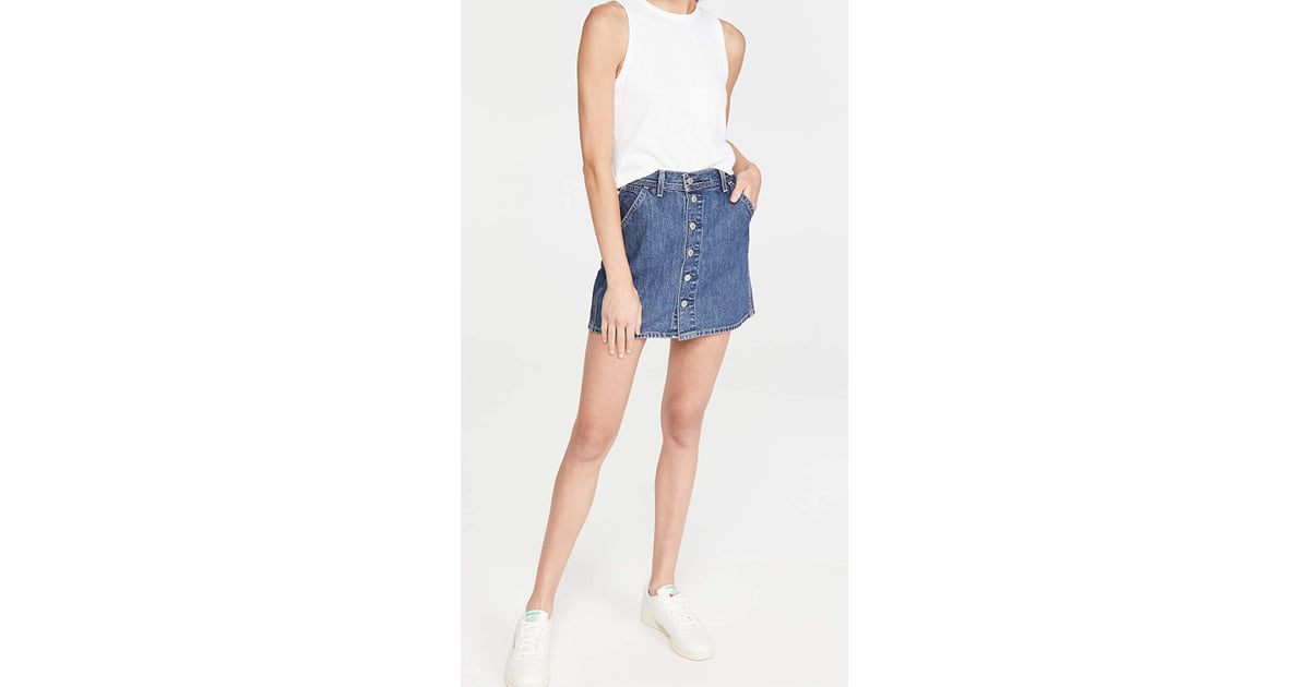 Levi's Button Front Utility Skirt | We Have a Feeling These 14 Cute  Miniskirts Are All You'll Want to Wear | POPSUGAR Fashion Photo 2