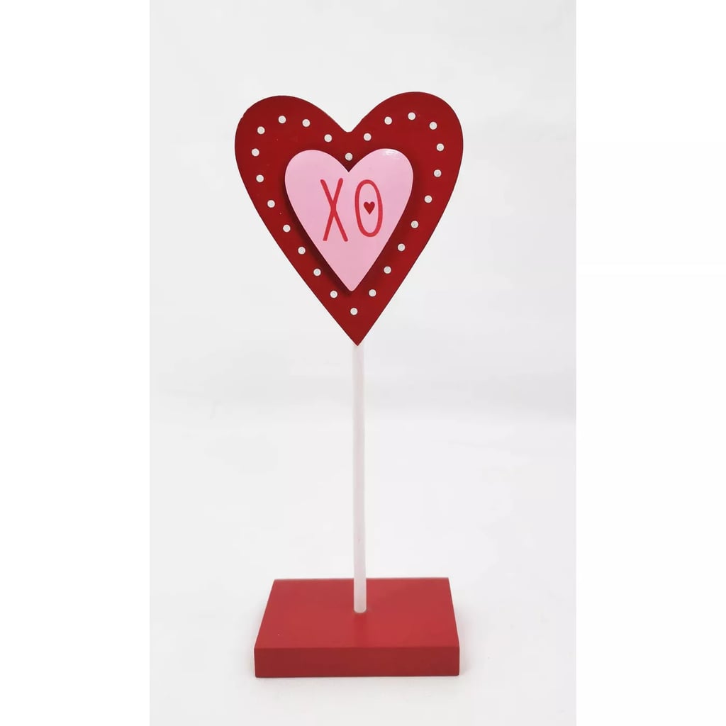 Wooden Heart Standing Valentine's Photo Holder