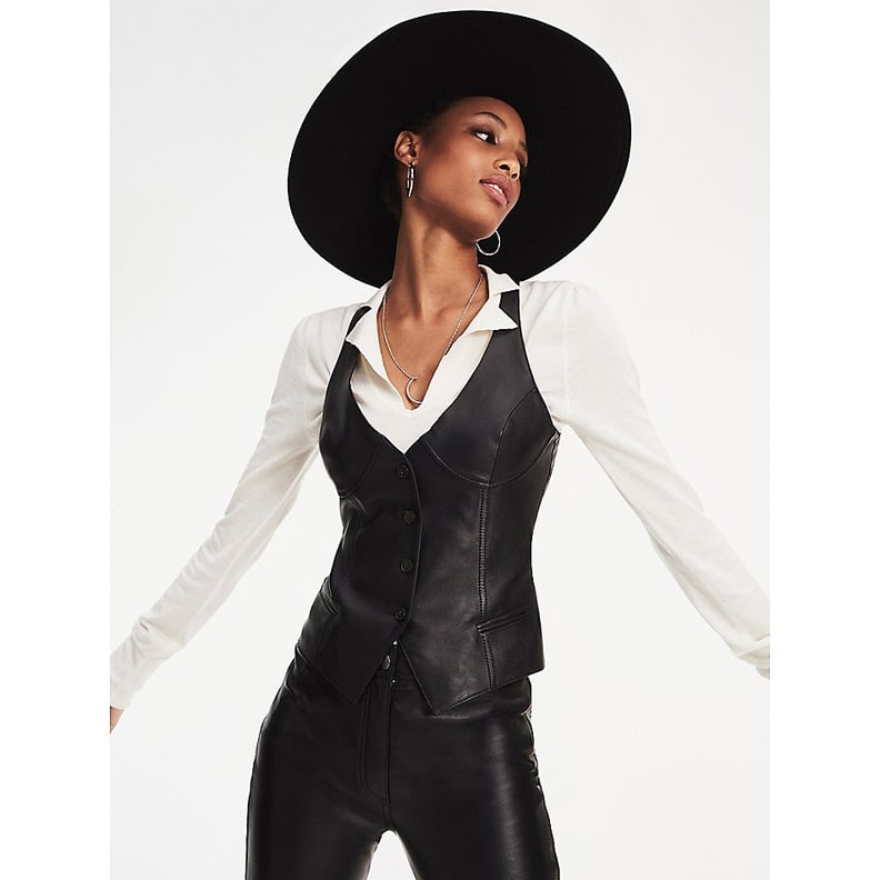 Zendaya Leather Waistcoat