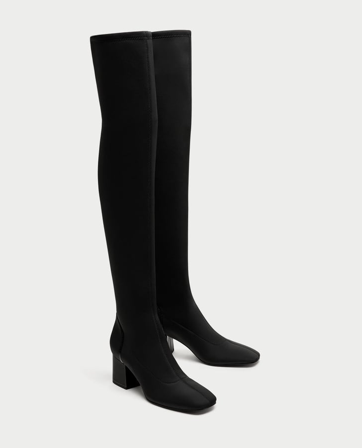 Zara Over-the-Knee Fabric Boots | Best Over-the-Knee Boots | POPSUGAR Fashion Photo 16