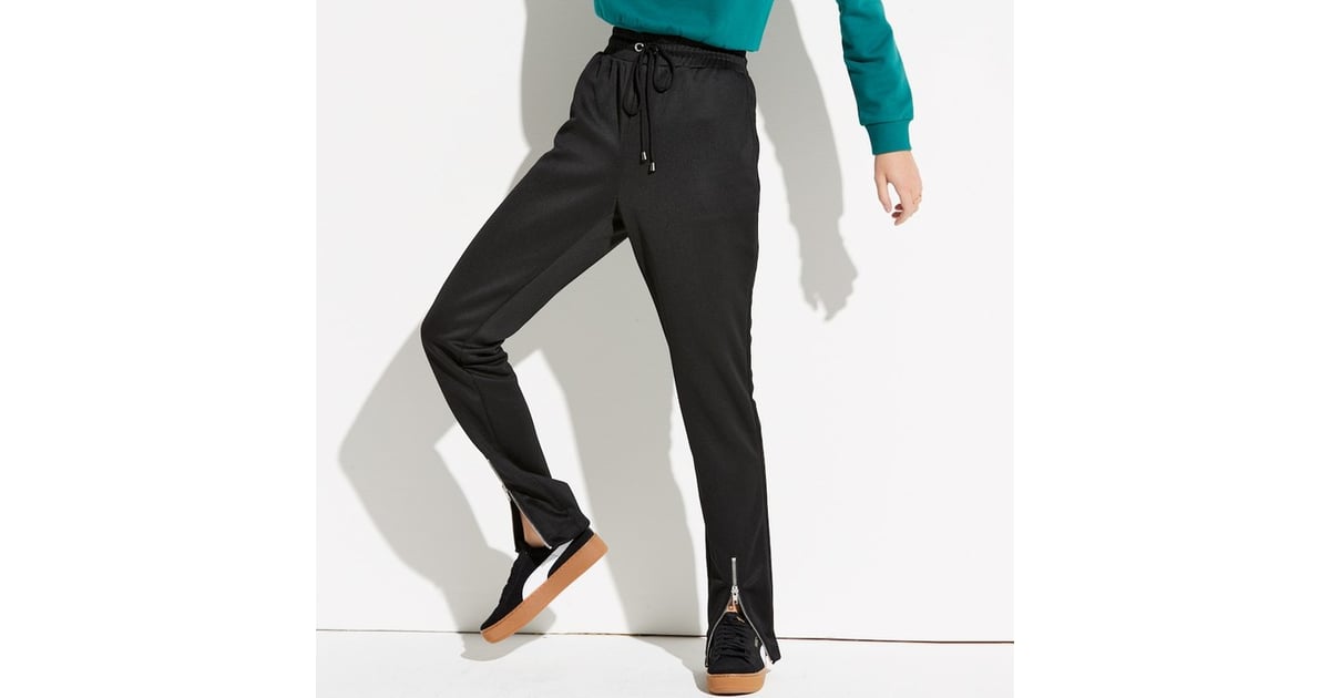 jogger pants with zipper at the bottom