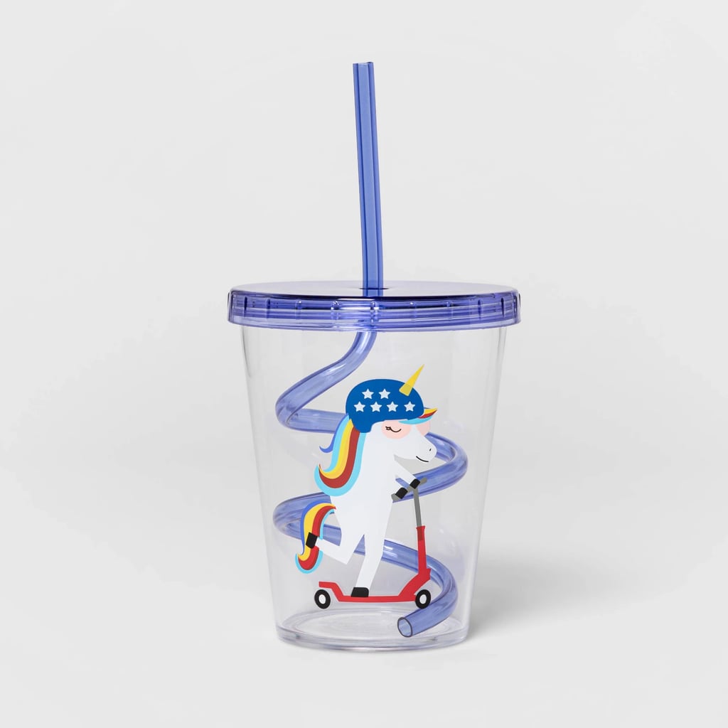 Plastic Tumbler With Swirly Straw