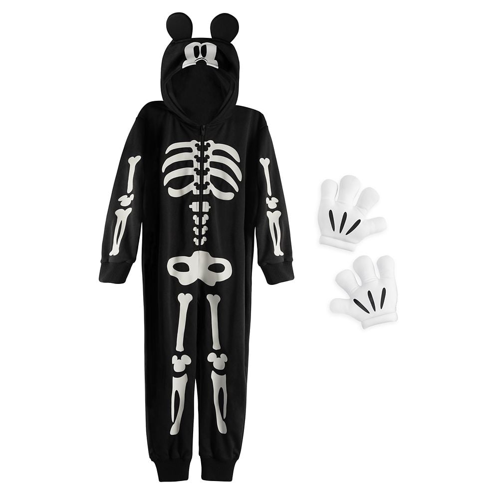 Mickey Mouse Kids Glow-in-the-Dark Skeleton Costume