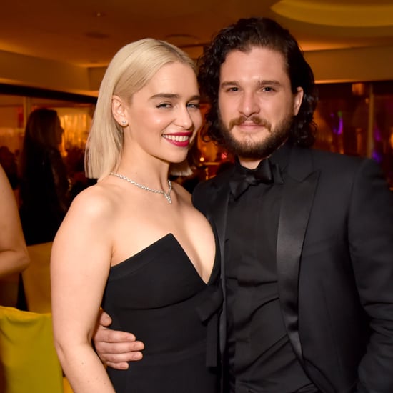 Kit Harington and Emilia Clarke at Golden Globes 2018