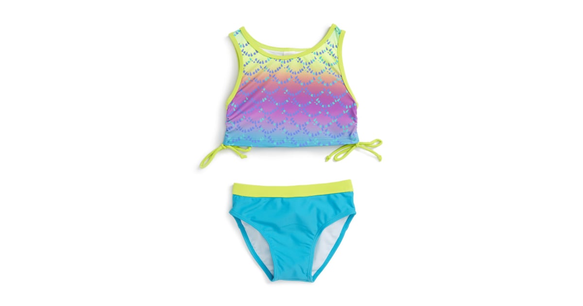 LimeapplePrint TwoPiece Swimsuit Trendiest Bathing Suits For Kids