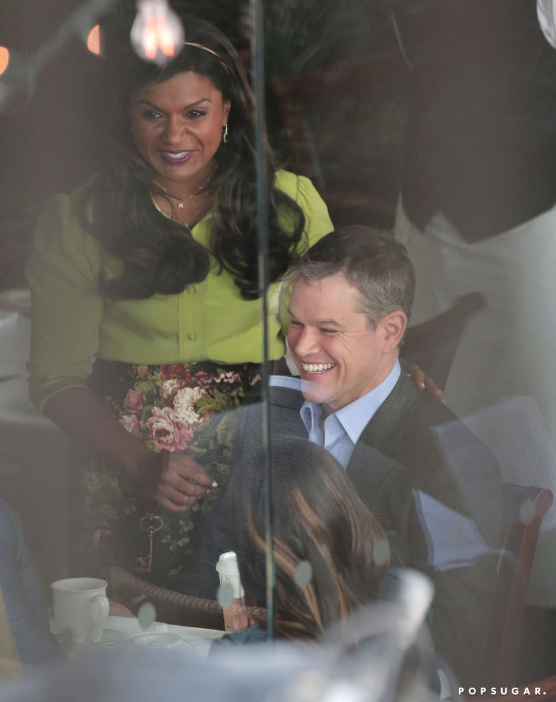 Mindy Kaling Filming With Matt Damon | Photos