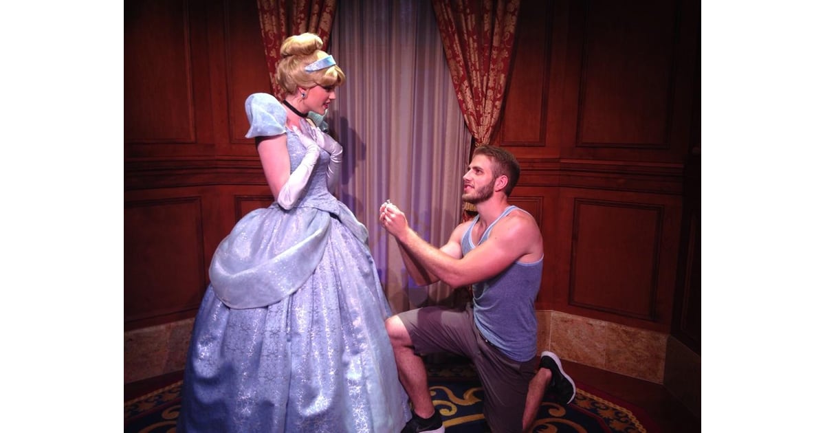 Cinderella Guy Proposes To Disney Princesses At Disney World