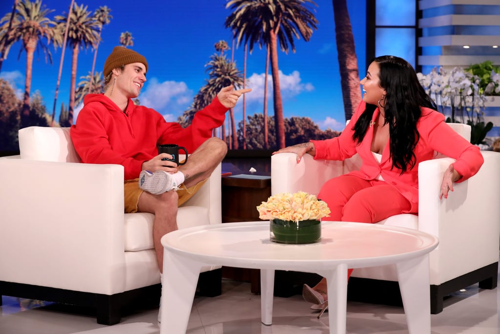 Demi Lovato Interviews Justin Bieber on Ellen DeGeneres Show