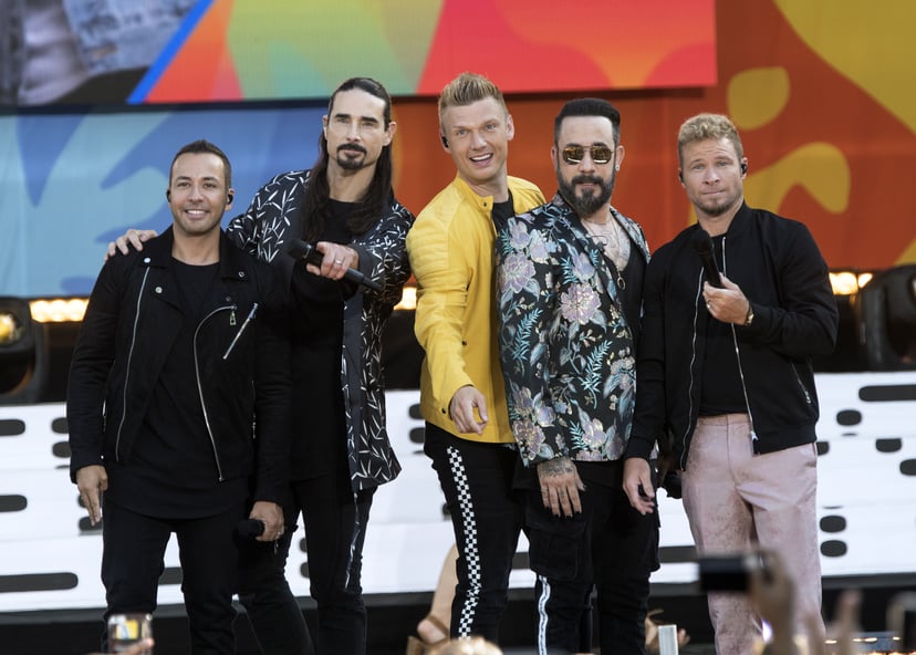 NEW YORK, NY - JULY 13:  (L-R) Howie D, Kevin Richardson, Nick Carter, AJ McLean and Brian Littrell of the Backstreet Boys perform live on ABC's 