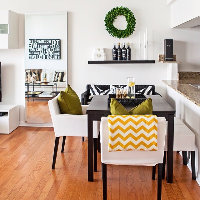 The finds: many of the fun accessories in this dining room ...