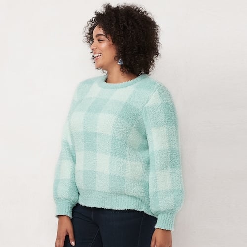 Lc Lauren Conrad Plus Size Blouson Pullover Sweater Cute Cheap