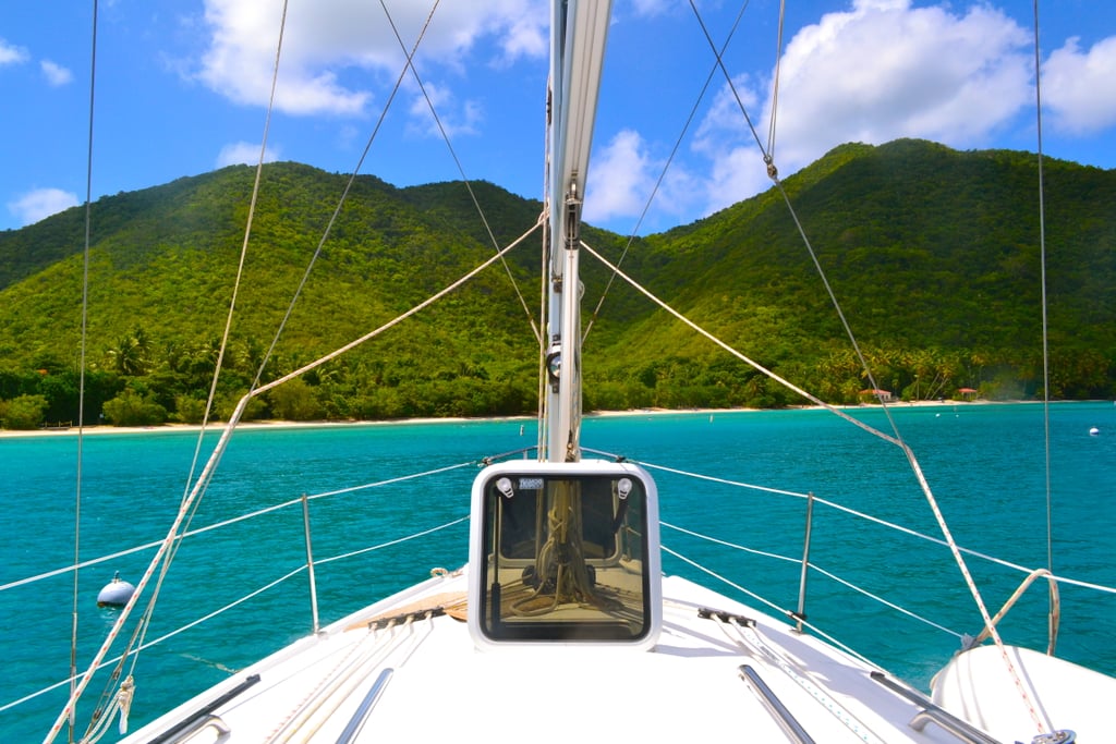 Maho Bay in St. John, USVI: a popular anchorage.