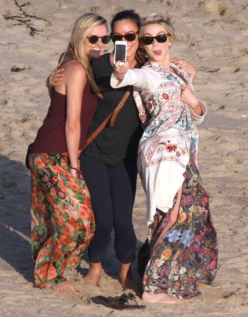 Julianne Hough snapped a selfie on Monday during a trip to the beach in LA.