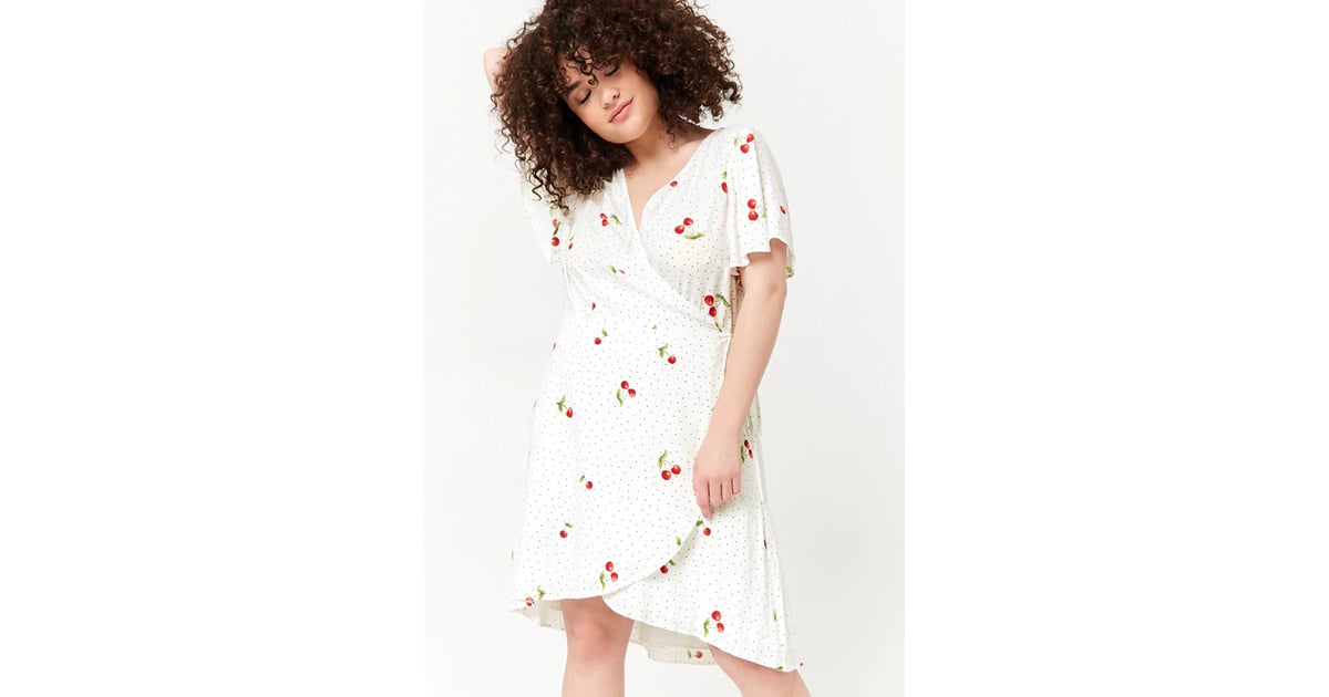 Forever 21 polka dot wrap dress sales