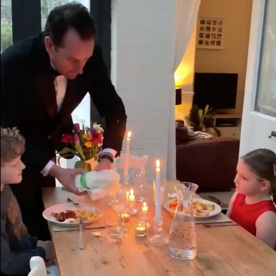 Dad Pretends to Be Waiter to Kids at Dinner Amid Coronavirus