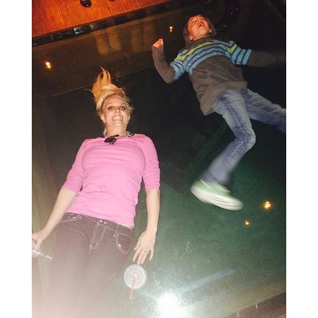 Britney and her son kicked off 2016 with this precious moment.
