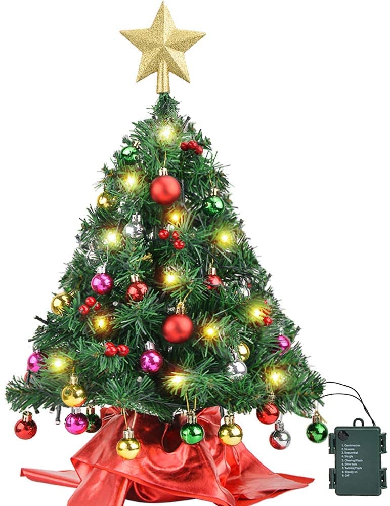 Amagoing Small Artificial Mini Tabletop Christmas Tree