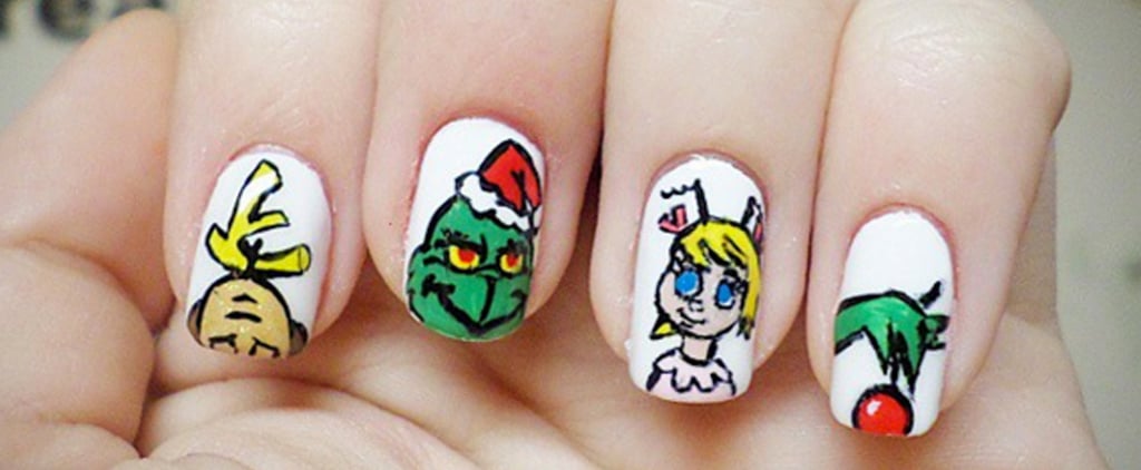 Grinch Holiday Nail Art Ideas